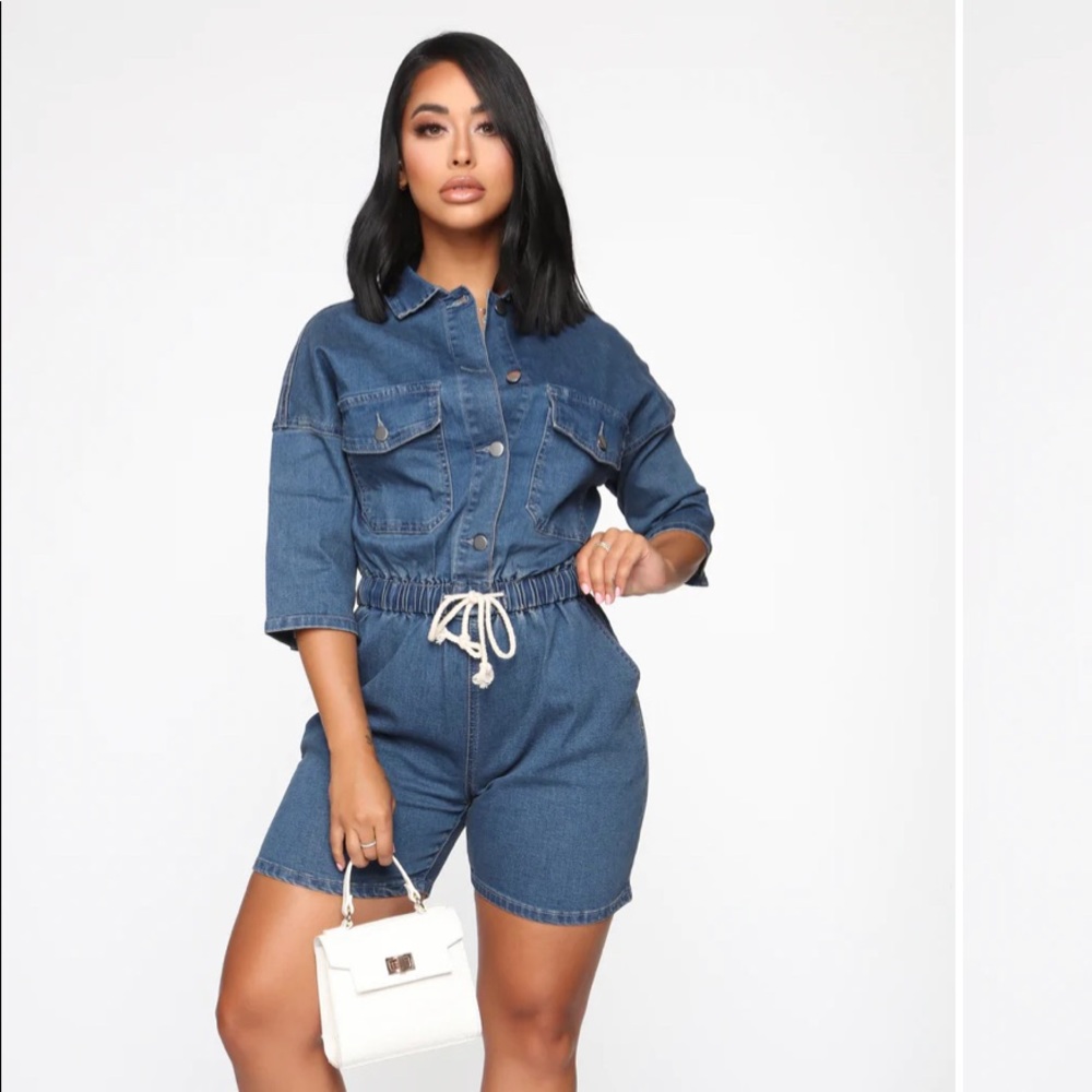 Denim romper